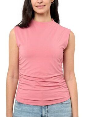 RM Rebecca Minkoff Women's Mock Neck Tank Top Size XL Pink